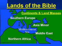 Map of Continents and Land Masses of the Bible