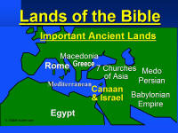 Map of Important Ancient Lands of the Bible