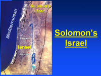 Photo map showing the extent of Solomon's power as King of Israel.